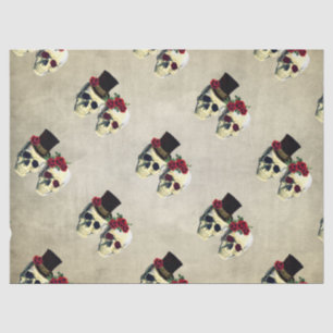 Custom Bride & Groom Skull Wedding Gift Tissue Paper