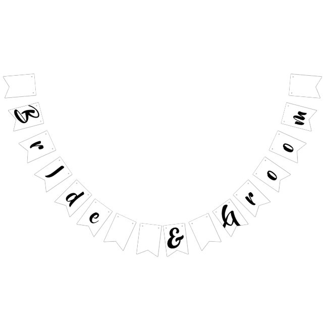 Custom Bride & Groom WEDDING BUNTING FLAGS (All)