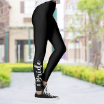 Custom Bride Leggings with Monogram | Custom Colou<br><div class="desc">Perfect leggings for the bride to be. Very cool and stylish, the word Bride, runs along the right leg with your monogram below (delete if you'd like). Choose your colour by clicking on "customise it" and then the small eye dropper - great for matching wedding colours. Whether you wear them...</div>