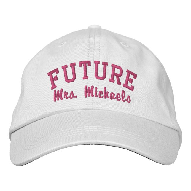 Custom Bride Name Embroidered Hat (Front)