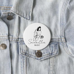 Custom Bride Name Gift 7.5 Cm Round Badge
