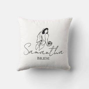 Custom Bride Name Gift Cushion