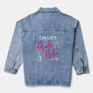 Custom Bride Tribe Bachelorette Party  Denim Jacket