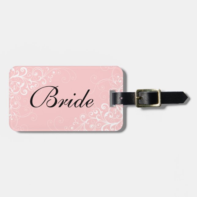 Custom Bride's Luggage Tag (Front Horizontal)