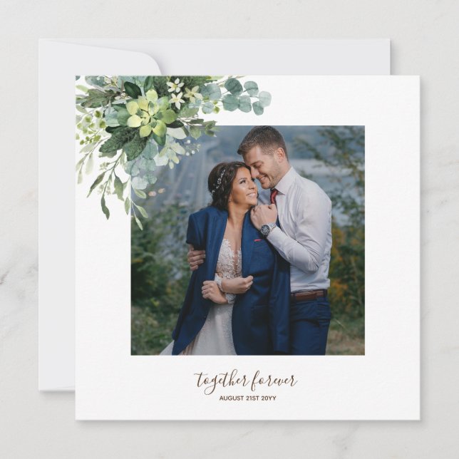 Custom Bridesmaid Bridal Party Gifts Greenery  (Front)