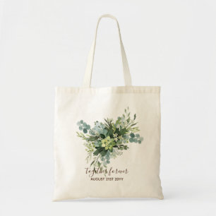 Custom Bridesmaid Bridal Party Gifts Greenery Tote Bag