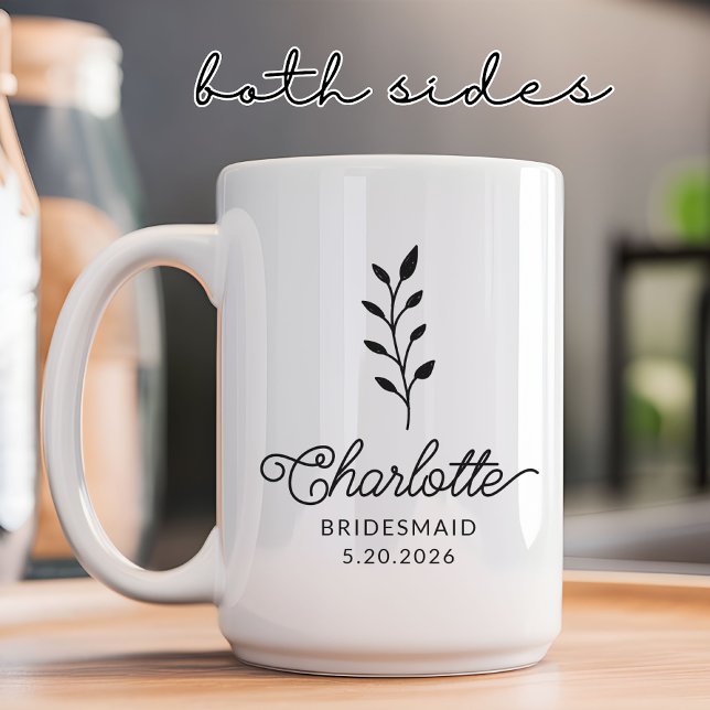 Custom Bridesmaid Mug, Bachelorette Party Keepsake Coffee Mug (bride mug, personalized name mug, bachelorette party mug, bridesmaid proposal gift, bridal shower,)