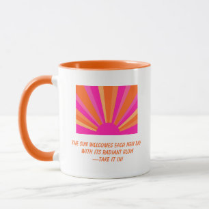 Custom Bright and Colourful Inspirational Sunburst Mug