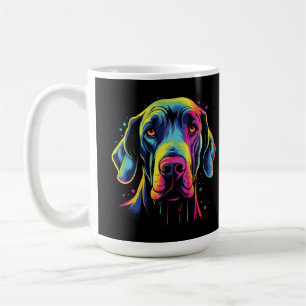 Custom Bright Coloured Great Dane  Coffee Mug