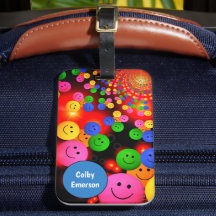 Custom Bright Colourful Happy Smiles Cute Bubbles
