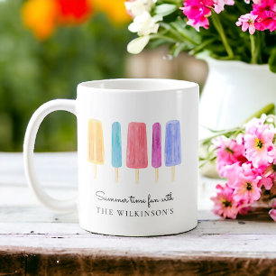 Custom bright colourful modern summer coffee mug