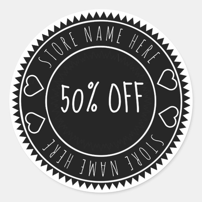 Custom Bright Discount Price Retail Label (Front)