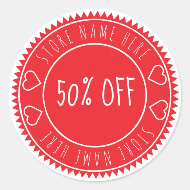 Custom Bright Discount Price Retail Label (Front)