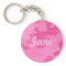 Custom Bright Pink Camouflage Key Chain