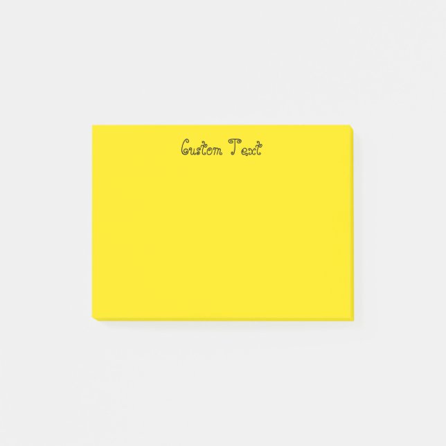 Custom Bright Yellow Post-it Notes (Front)