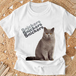 Custom British Shorthair Cat "Snickers" T-Shirt