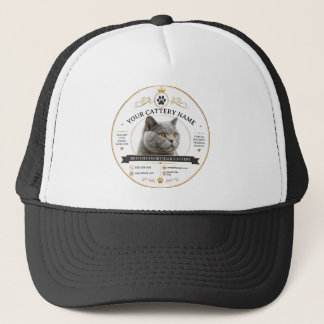 Custom British Shorthair Cattery Logo Trucker Hat