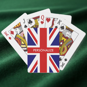 Custom British Union Jack flag playing cards