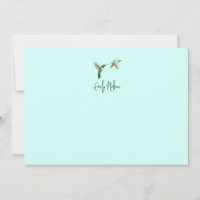 Custom Broad-tailed Hummingbird Note Card