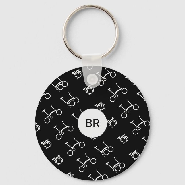 Custom Brompton Bicycle Premium Round Keychain (Front)