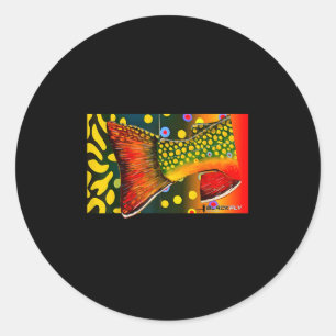 Custom Brook Trout Fly Fishing Shirts & Hoodie Classic Round Sticker