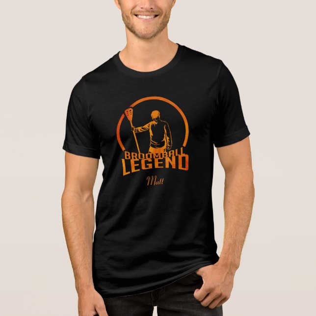 Custom Broomball Legend Cute Sports Tri-Blend Shirt (Front)