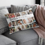 Custom Brother 18 Photo Collage Lumbar Cushion<br><div class="desc">Discover our photo-centric scatter cushion, an ideal gift for your favourite brother. Perfect for birthdays or christmas, these pillows allows you to feature 18 photos as a sentimental keepsake. Emblazoned with a cheerful 'we love you' text, you have the flexibility to change or delete the message to suit any occasion....</div>