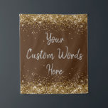 Custom Brown Backdrop Birthday Party Photo Booth Tapestry<br><div class="desc">personalised back drop for him,  customised twinkle 15th 18th 20th,  glitter anniversary sweet 16 16th,  personalised 30th 21st 25th 35th,  bridal shower hen do her,  boy son man husband daughter,  girl wife prop bachelorette sparkle,  quinceanera 40th 50th 60th 70th,  bride sparkly vow renewal graduation,  college grad chocolate gold silver</div>