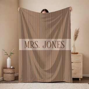 Custom brown couple blanket gift for newlyweds