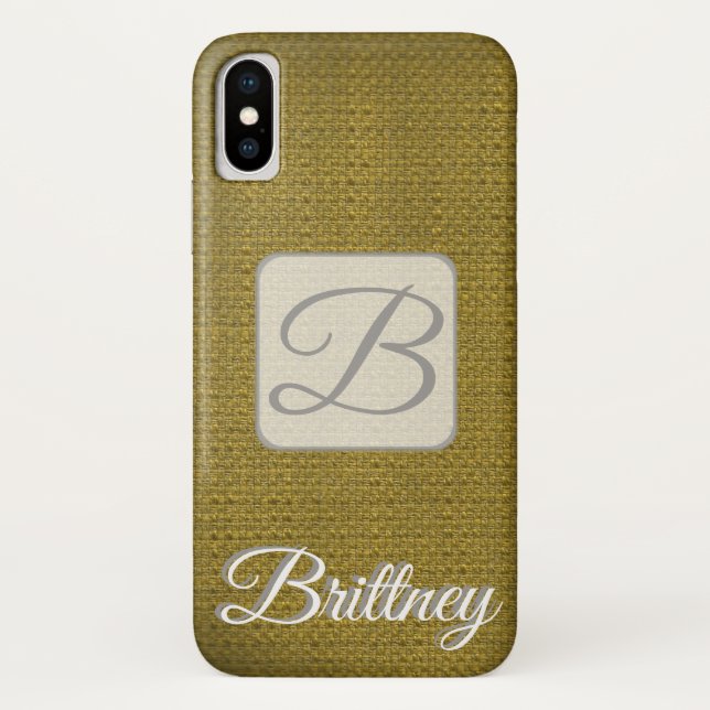 Custom brown Iphone x case (Back)