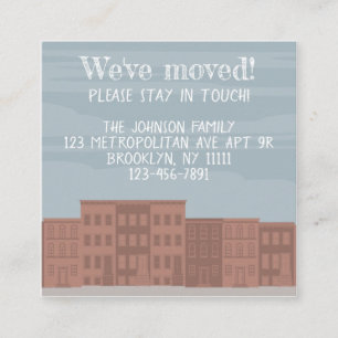 Custom Brownstone Moving Enclosure Card