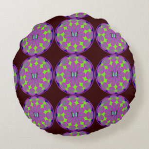 Custom Brushed Polyester Round Throw Pillow (16")