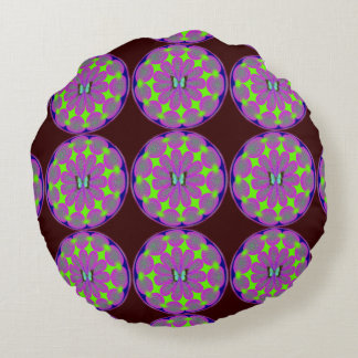 Custom Brushed Polyester Round Throw Pillow (16")