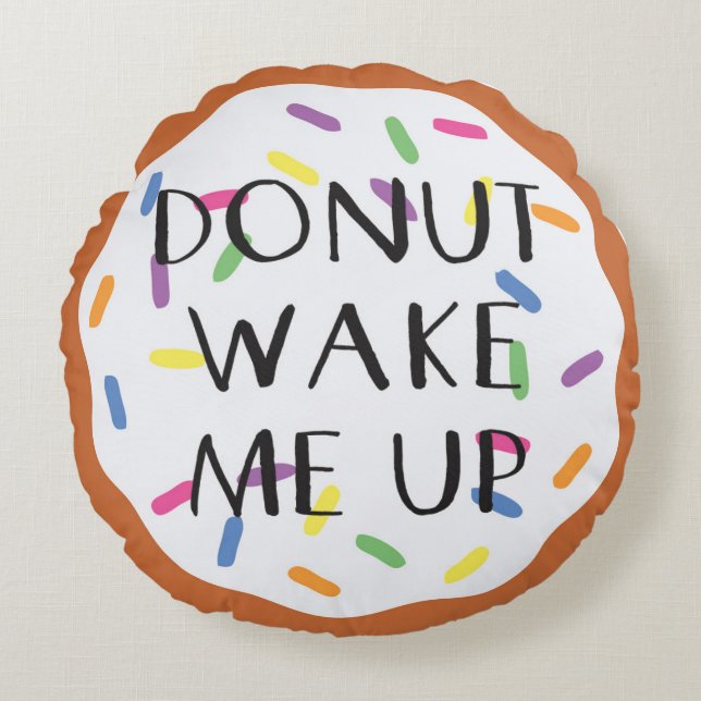 Custom Brushed Polyester Round Throw Pillow (16") (Front)