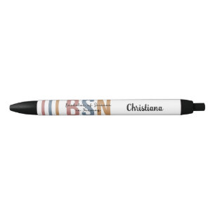 Custom BSN Bachelor of Science in Nursing Black Ink Pen