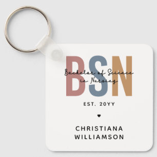 Custom BSN Bachelor of Science in Nursing Key Ring