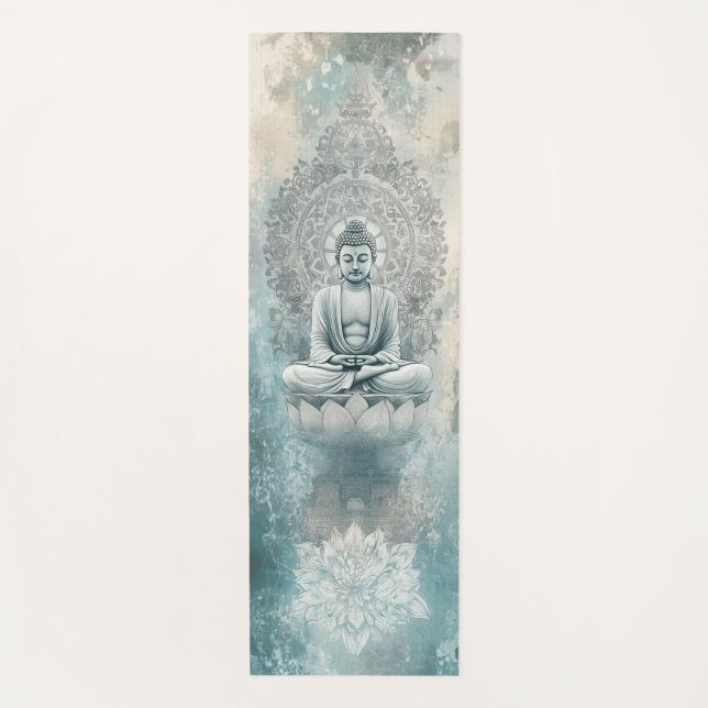 Custom Buddha-Themed Yoga Mat for Your Practice (Front)