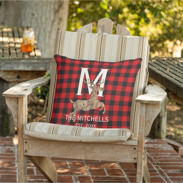 Custom Buffalo Lumberjack Plaid Checks Pattern Cushion (Chair)