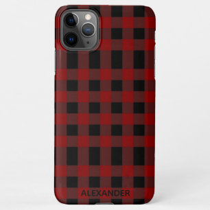 Custom Buffalo Plaid Add Name BUDGET iPhone 11Pro Max Case