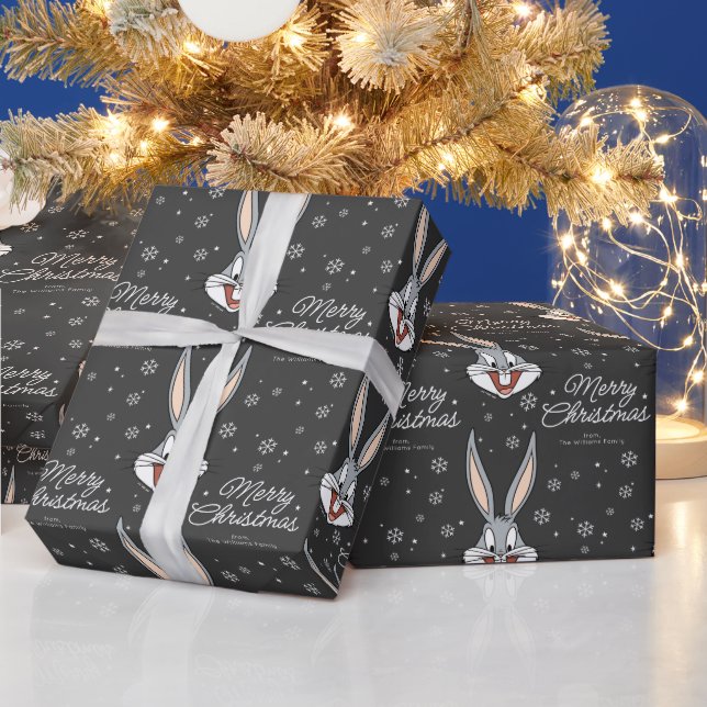 Custom BUGS BUNNY™ Merry Christmas Wrapping Paper (Holidays)