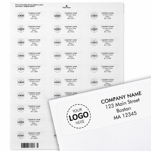 Custom Buisness Logo & Return Address Label