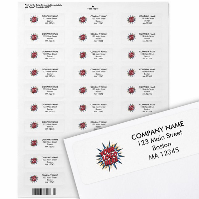 Custom Buisness Logo & Return Address  Label (Creator Uploaded)
