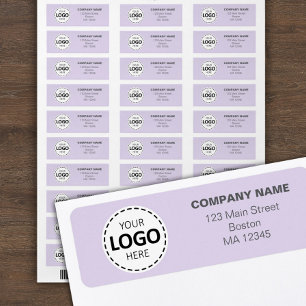 Custom Buisness Logo & Return Address Lavender Label