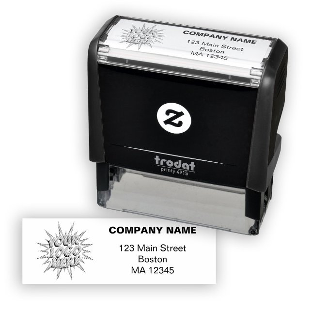 Custom Buisness Logo & Return Address  Self-inking Stamp (Creator Uploaded)
