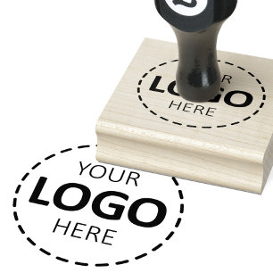 Custom Buisness Logo wooden  Rubber Stamp