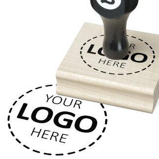 Custom Buisness Logo wooden  Rubber Stamp
