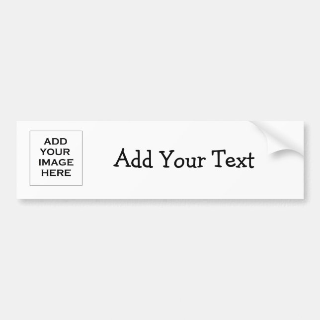 Custom Bumper Stickers, add logo, picture and text Sticker (Front)