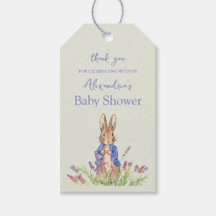 Custom Bunny in blue jacket Gift Tags