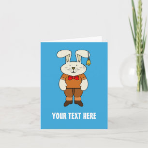 Custom Bunny with a bell in his ear Invitation