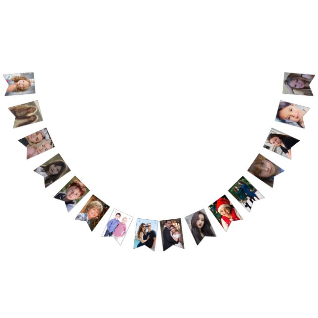 Custom bunting party photo banner (All)